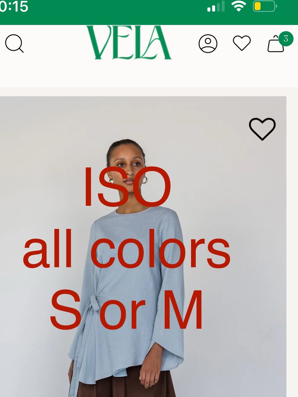 Vela Light Blue Tie-Waist Tunic